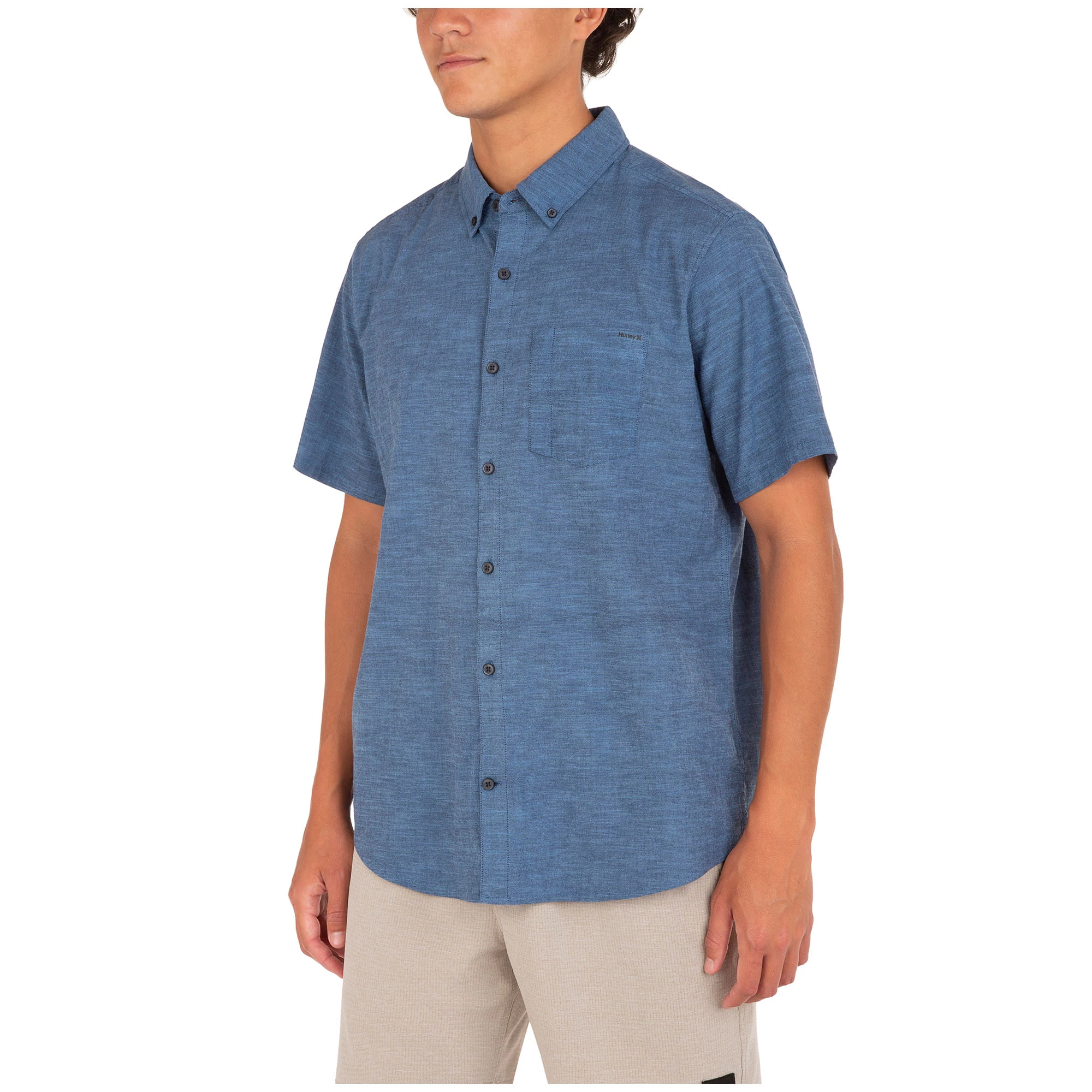 Hurley Mens Organic One And Only Stretch Short Sleeve Shirt - Image 2