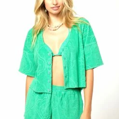 O'Neill ONeill Womens Cabana Tile Terry Top