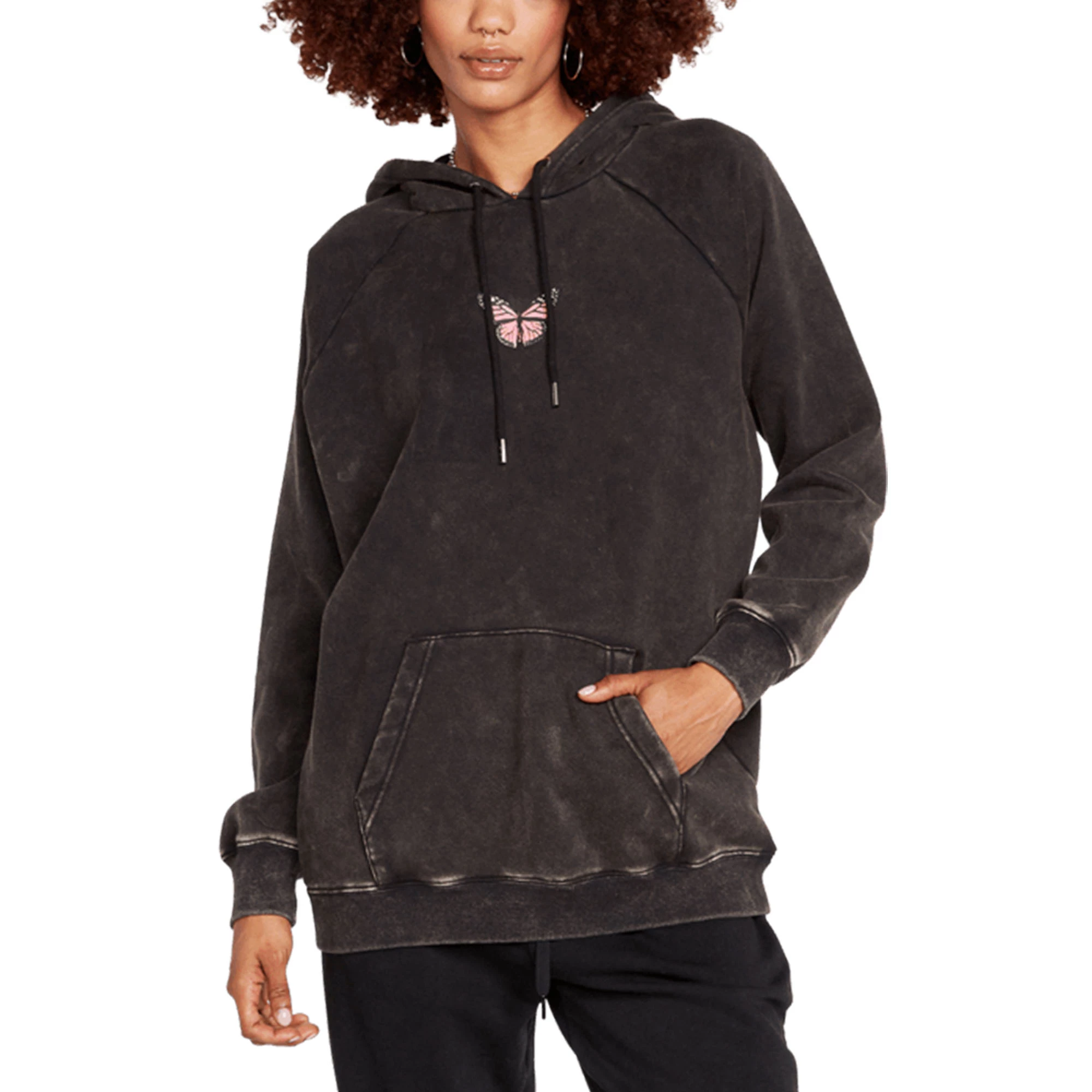 Volcom Womens Truly Stoked Boyfriend Pullover Hoodie - Image 2