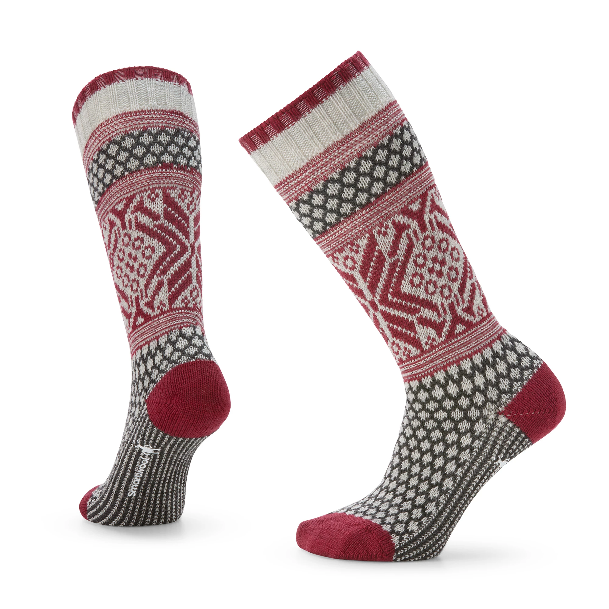 Smartwool Womens Everyday Popcorn Snowflake Pattern Full Cushion Crew Socks