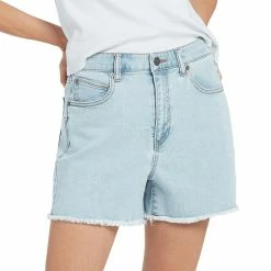 Volcom Womens Stone Step High Rise Denim Shorts