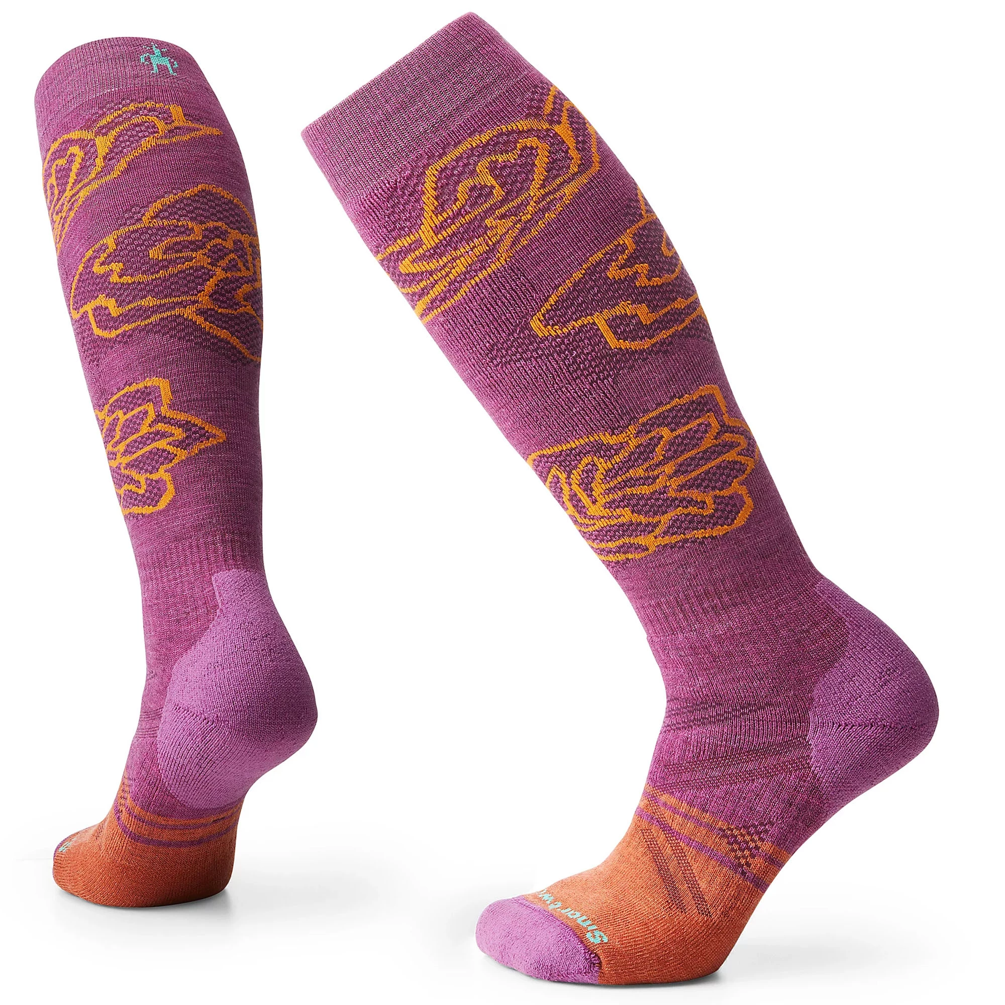 Smartwool Womens Ski Full Cushion Pattern Over The Calf Ski Socks