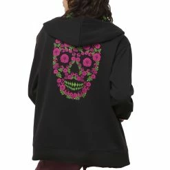 Vans Womens Dia De Muertos Floral BFF Zip Hoodie