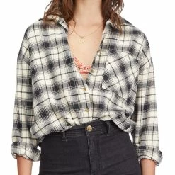 Billabong Womens Easy Breezy Long Sleeve Button Down Shirt