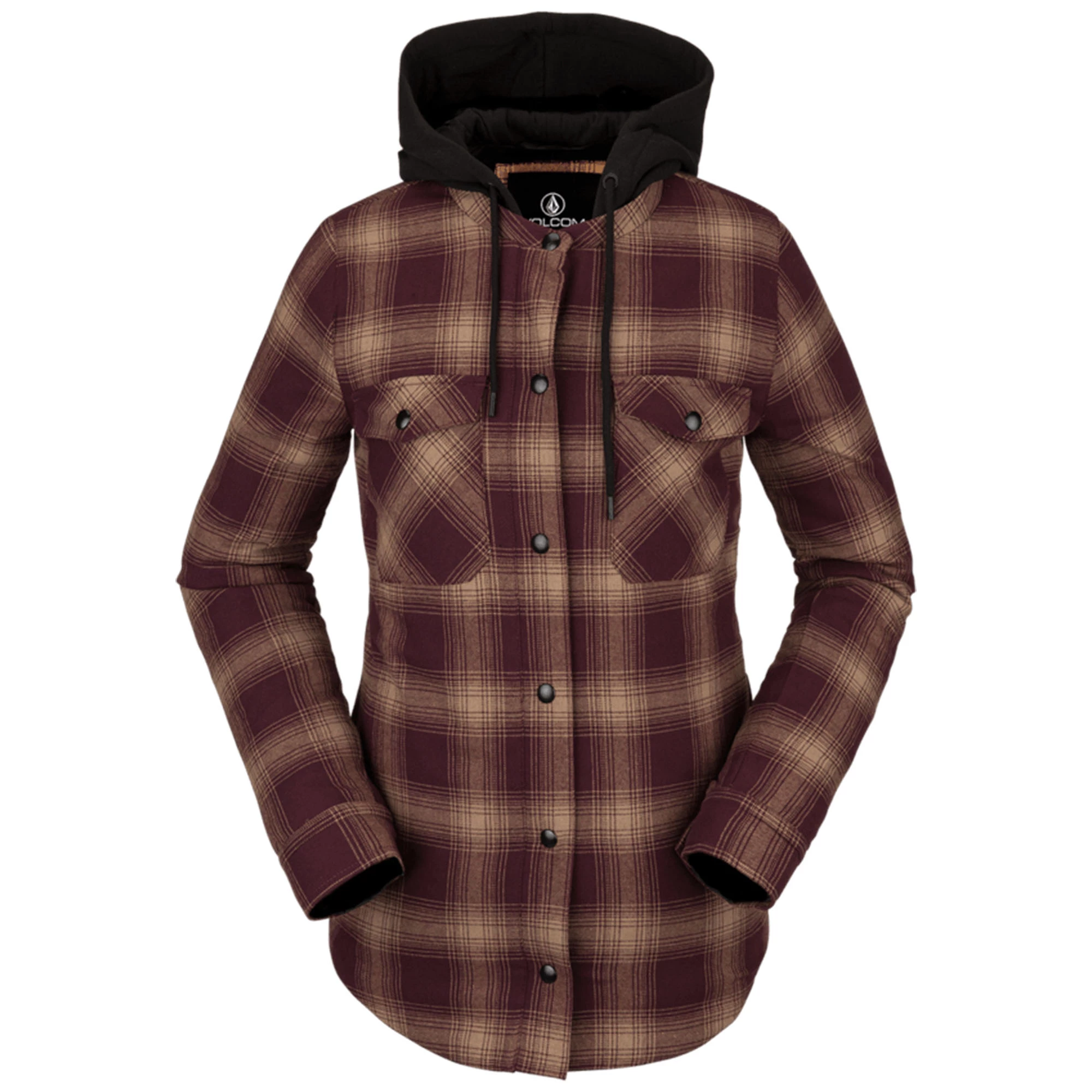 Volcom Women's Hooded Flannel Jacket
